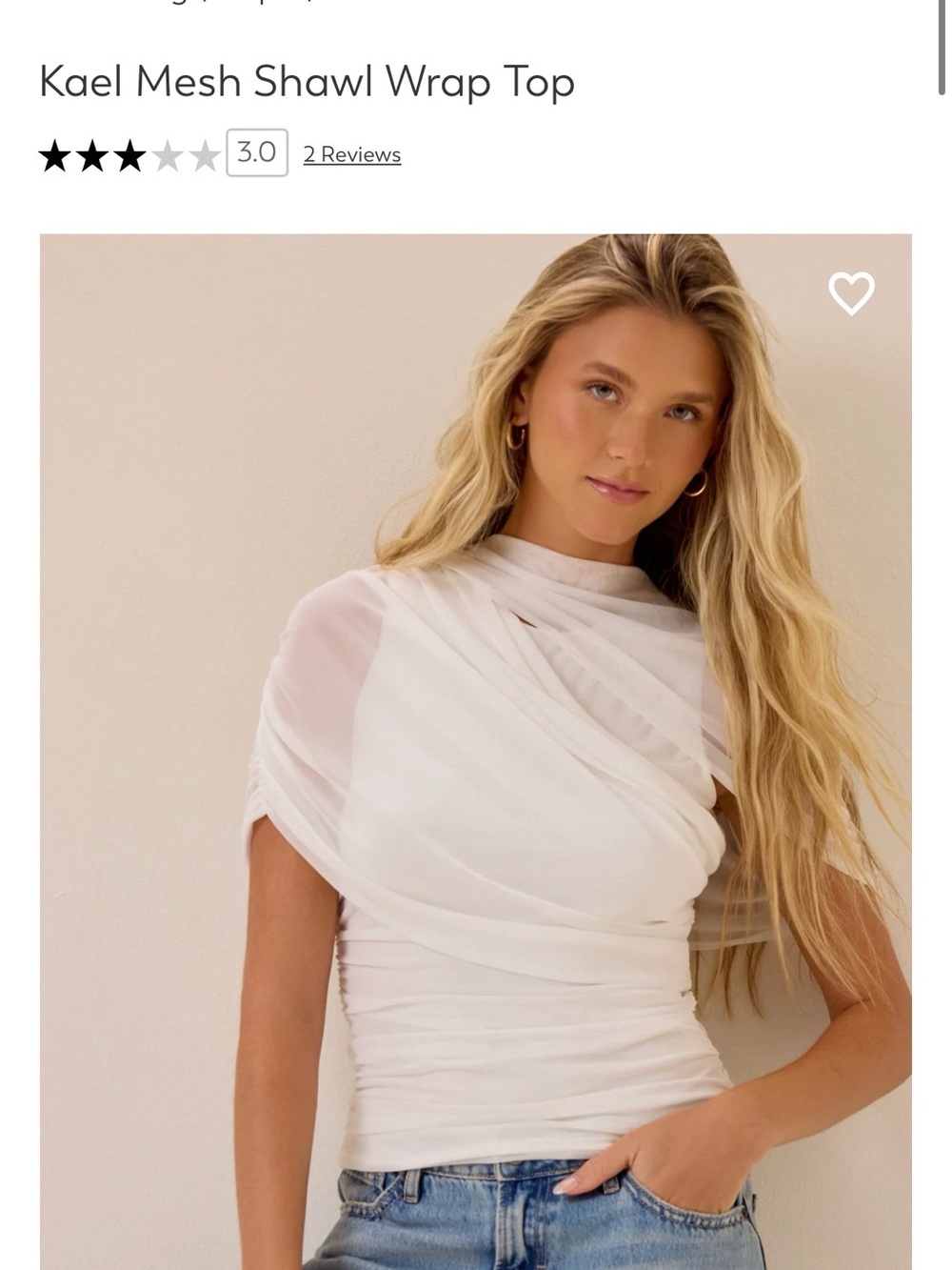 Altar'd State White Sheer Ruched Chemise Top